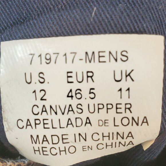 Levi's Men's Navy Canvas Lace Up Sneakers Size 12 - Picture 8 of 8